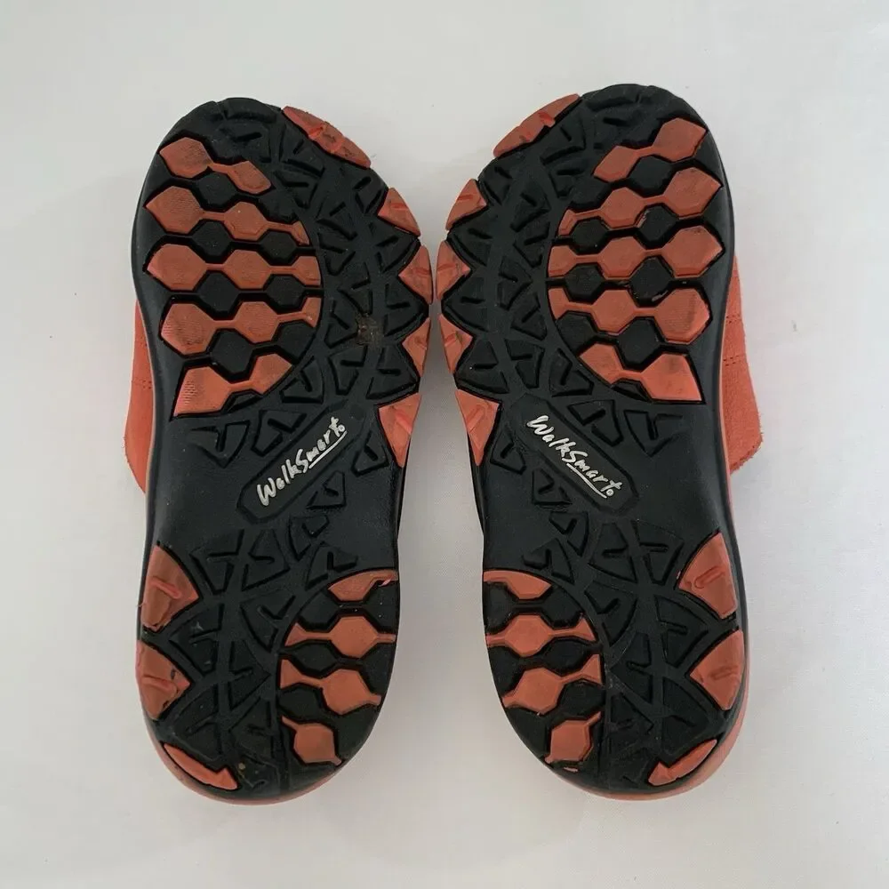 Walk Smart Sport Slide Sandal Women 8 Salmon Pink‎ Leather Comfort Hiking Travel